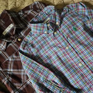 Two bottom down dress shirt - 1  Zara - 1 polo ralph lauren (18 months )